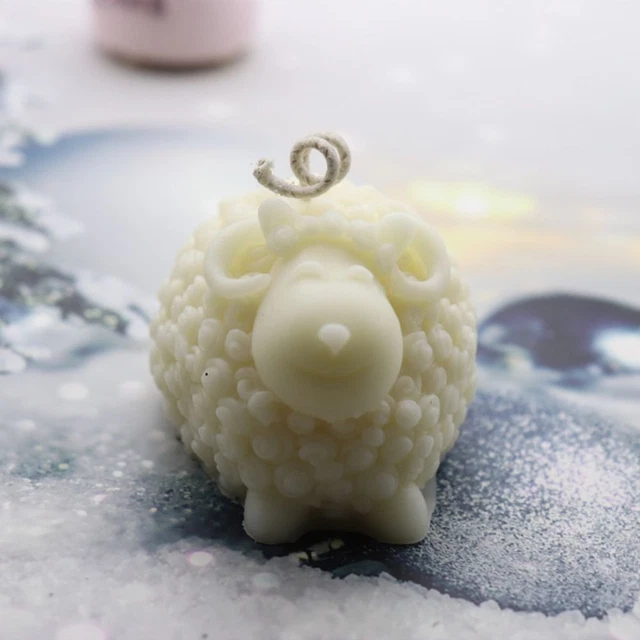 bougie de mouton Moule en silicone Fabrication de savon Moule de cire d'art 3D