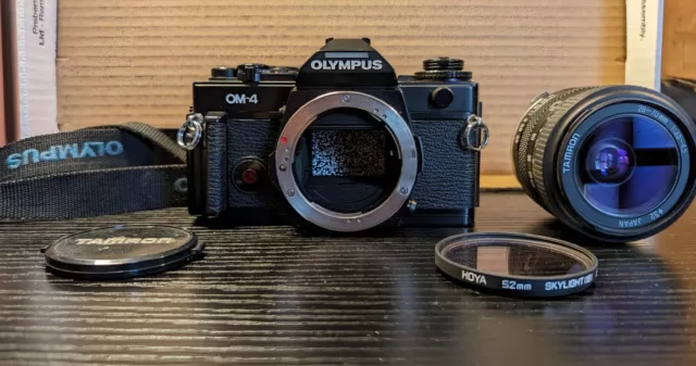 Olympus OM-4 SLR Film Camera Body with Tamron 28-70mm f3.5-4.5 Tele-Micro Zoom