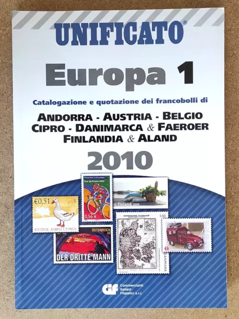 Catalogo Francobolli Unificato Europa 1  Austria Belgio Danimarca Finlandia 2010