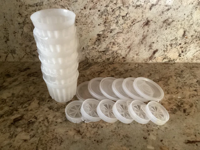 Lot De 3 Petits Bols Ronds Tupperware Citrus - Boîtes De Conservation Vertes - Neufs
