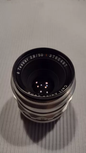 Carl Zeiss Jena Tessar 2,8/50 M42 Q1 rotes T gut