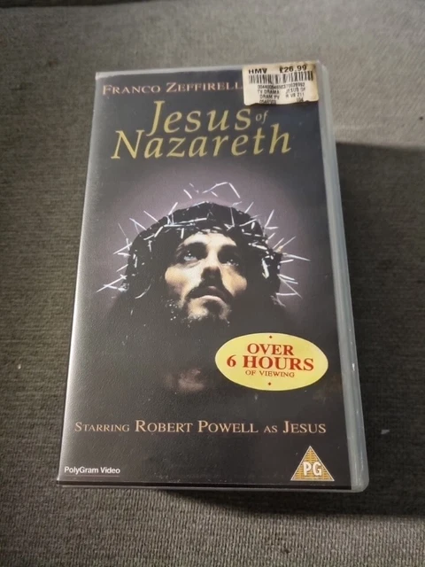 JESUS OF NAZARETH Starring Robert Powell (PAL VHS Video Cassette Boxset ...