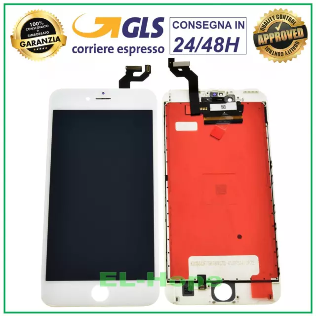 Display Lcd Retina Per Apple Iphone 6S Plus Touch Screen Frame Bianco Tianma