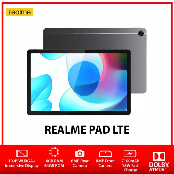 (Wi-Fi+4G) Realme Pad Mini LTE 4GB+64GB GREY Global Ver. Android PC Tablet  (New)