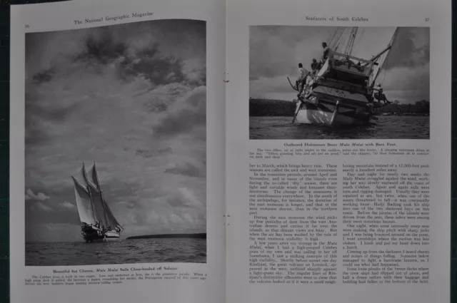 1945 magazine article about the CELEBES, Natives history Sulawesi South Pacific