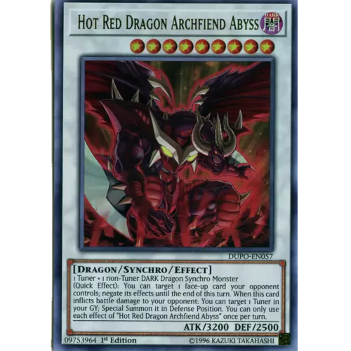 *** Hot Red Dragon Archfiend Abyss *** Ultra Rare Mint/Nm Dupo-En057 Yugioh!