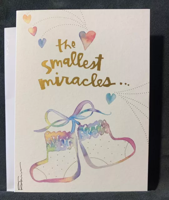 Congratulations New Baby Greeting Card Smallest Miracle Biggest Joy