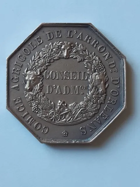 Jeton-médaille en bronze du  Comice Agricole de l’Arrondissement d’Orléans » - «