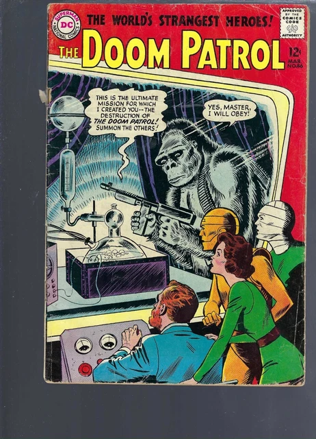 Doom Patrol  86  - 1St Brotherhood Of Evil - 1964 Series - Silver Age  Dc Comics
