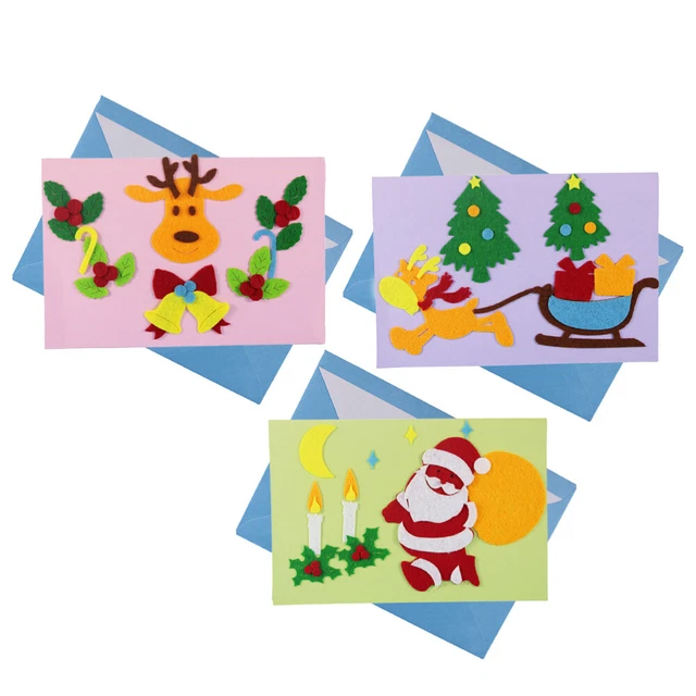 3 PIEZAS Juego de tarjetas de Navidad Navidad Vacaciones Tarjetas de felicitación Navidad Postal