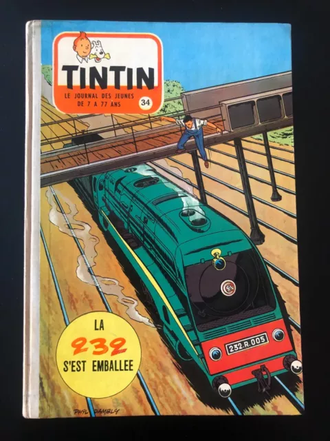 Reliure Recueil du journal Tintin  N°34  en TBE+++