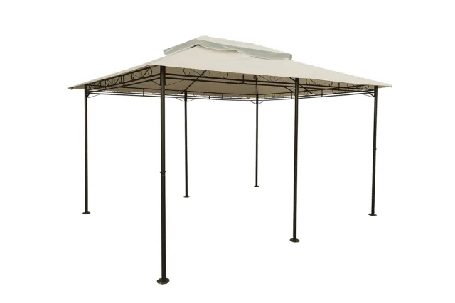 Ersatzdach für Pavillon 4x3 beige - wasserdicht - Pavillondach Dach 3x4 PVC