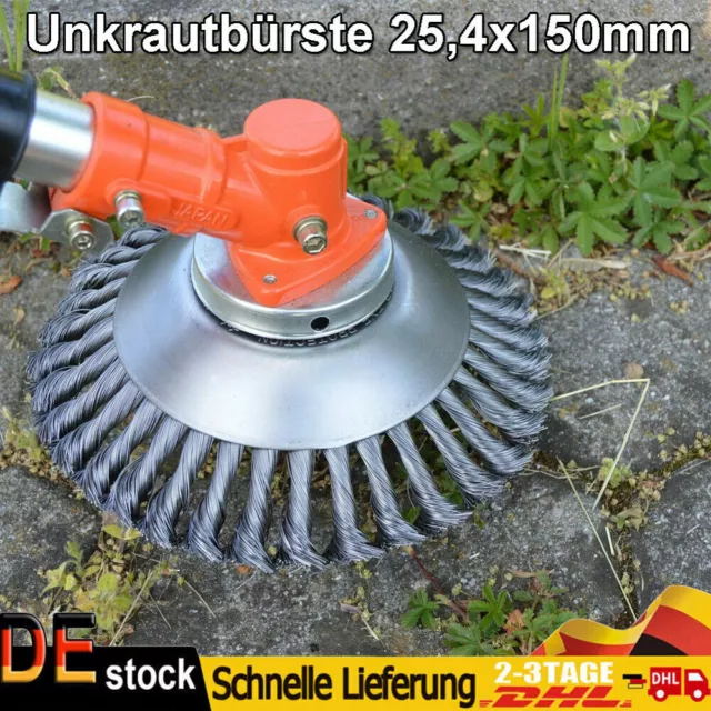 Unkrautbürste Drahtbürste Für Stihl 25,4x150mm Garten Motorsense Freischneider