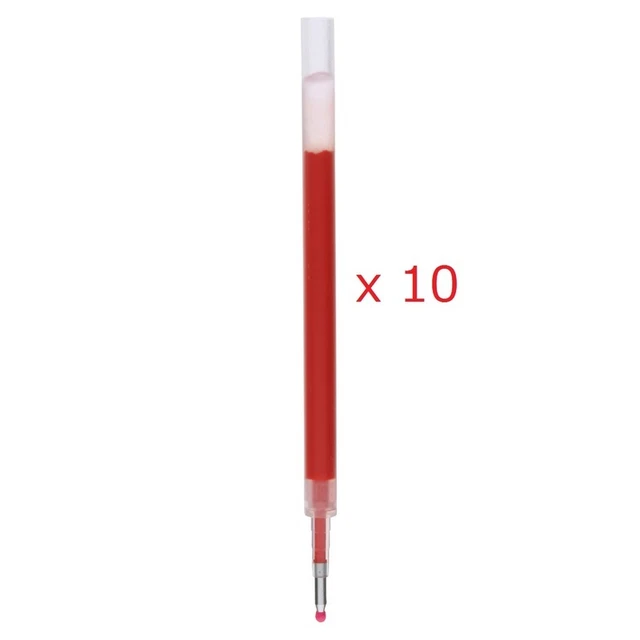 MUJI JAPAN SMOOTH draw gel ballpoint pen knocktype 0.5mm red x 10