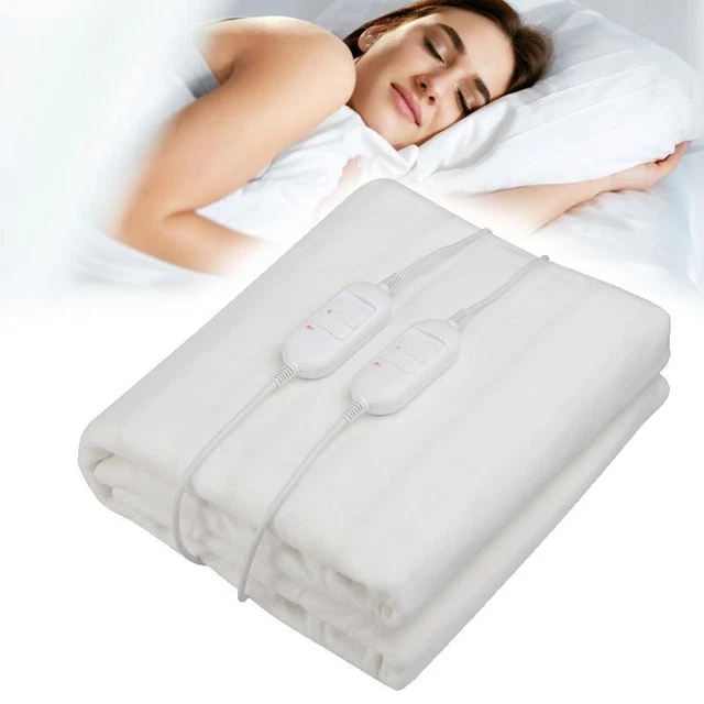 Coperta Elettrica Matrimoniale 200x180 Cm, 6 Livelli Calore, Timer 10h - Termocoperta Per Letto E Divano