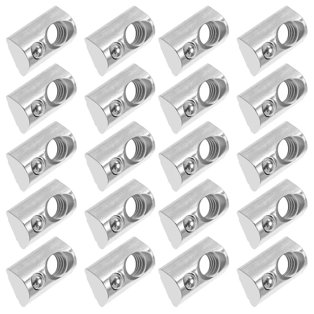 100pcs 4040 Serie M8 T-Nutmuttern Roll-in Feder Kugelbelastete Elastische Mutter