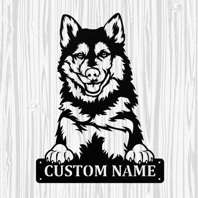 Personalized Pomsky Metal Sign, Dog Owner Wall Art, Memorial Gift