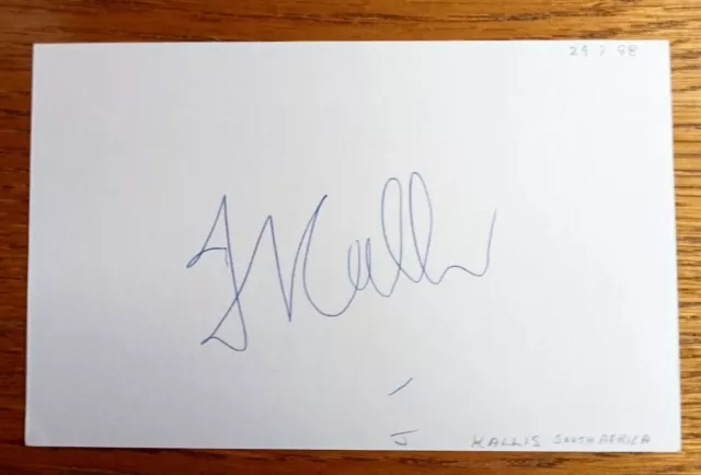 Jacques Kallis -South Africa Cricket Personally Signed Card AFTAL #216 COA