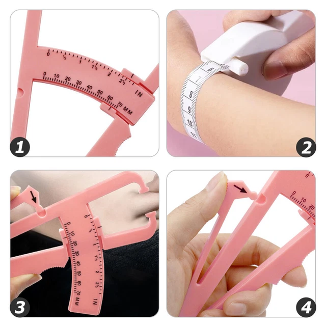 Fat Tester Skinfold Caliper Fat Waist Ruler Digital Body Tape Measure Handheld 2