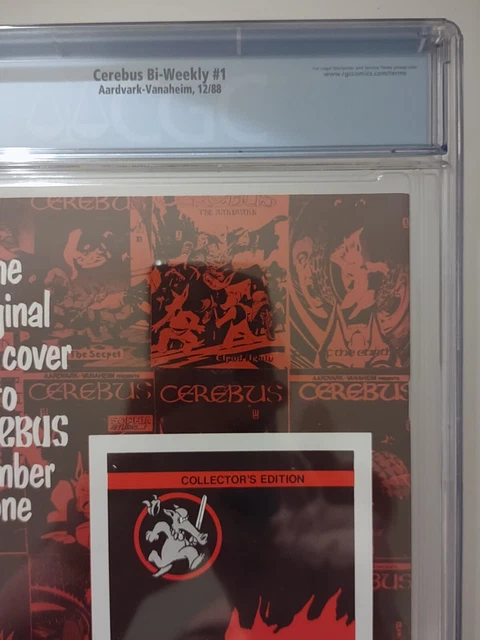 Cerebus Bi-Weekly 1 CGC 9.2 NM- (Aardvark-Vanaheim, 12/1988, Dave Sim, Slabbed) 8