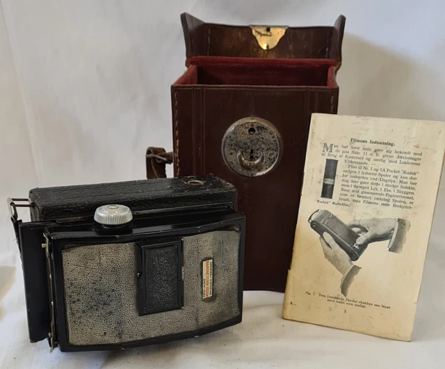 Compur F. Deckel München Antike Foto Kamera + Tasche + Beschreibung