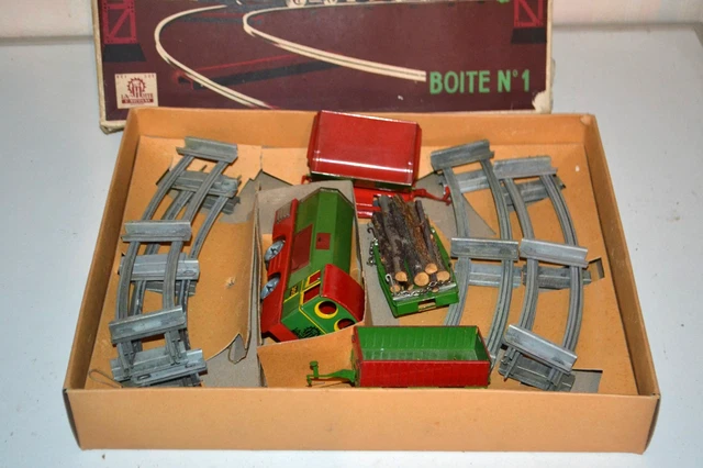 Jouet Ancien Chariot De Gare Porte-bagages En Tôle Mécanique - La Hotte St Nicolas
