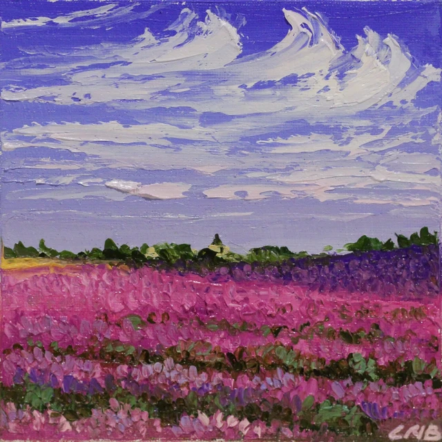 超安い】 油彩画【lavender】一点もの 美術品・アンティーク