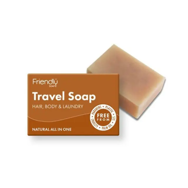 Friendly Soap Natural Hair and Body Bar Travel Soap 95g