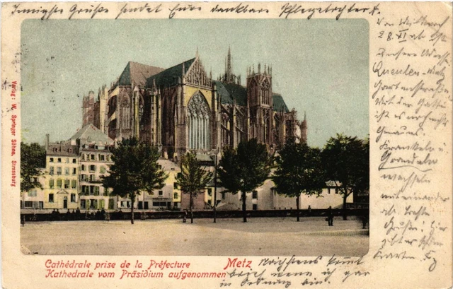 CPA AK Cathédrale prise de la Prefecture METZ Kathedrale vom Pesidium (454940)