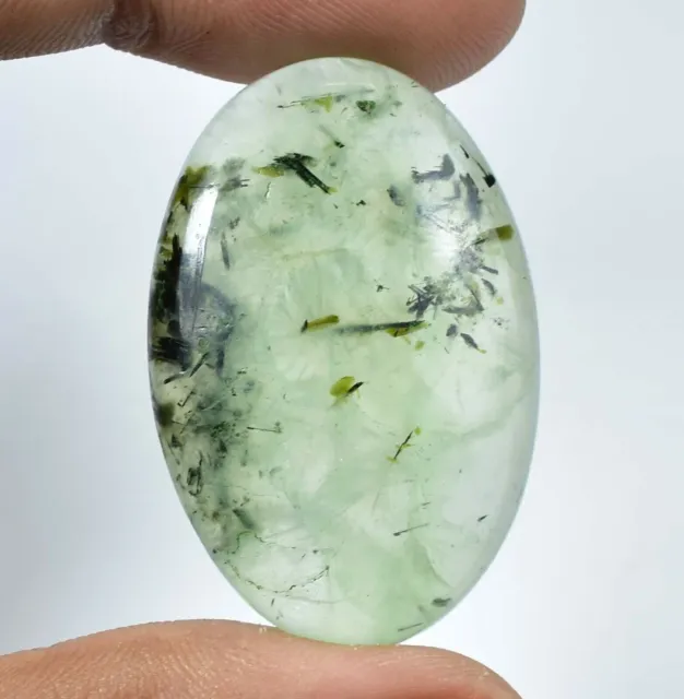 54.40 CT Natural African Green Prehnite Oval Shape Loose Cabochon Gemstone