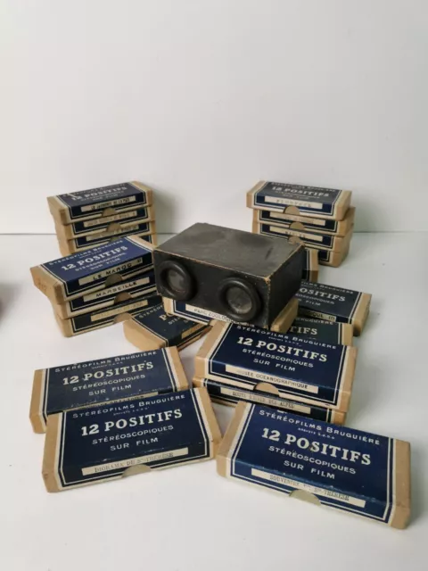 Stereoscope pour positifs  BRUGUIERE, 22 Boîtes de Positifs