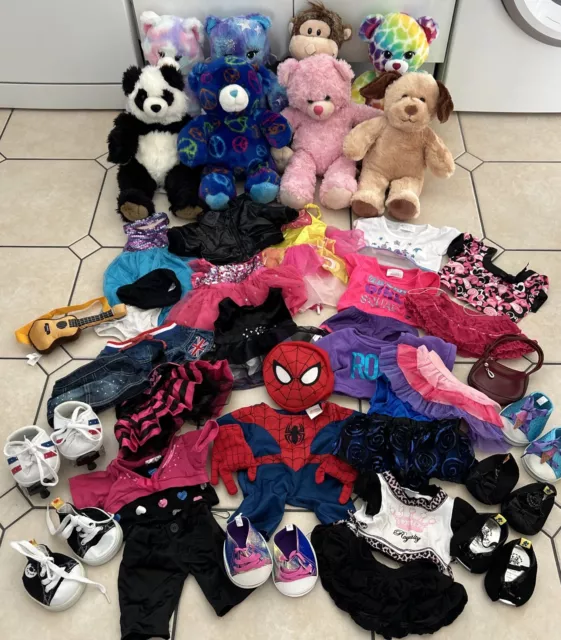 Build a Bear Bundle Various Animals + Clothes Shoes Skates Bed Car Seat + More!