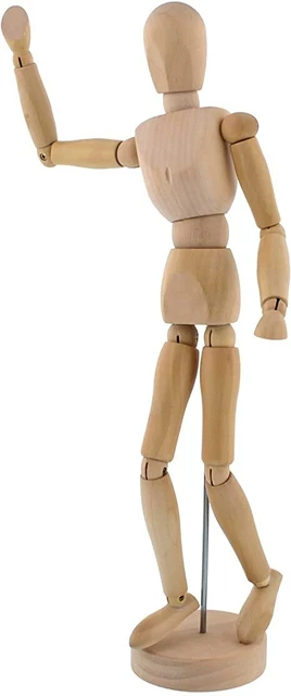 Artist Wooden Model Manikin Mannequin Life Drawing Figure Movable Limbs Toys