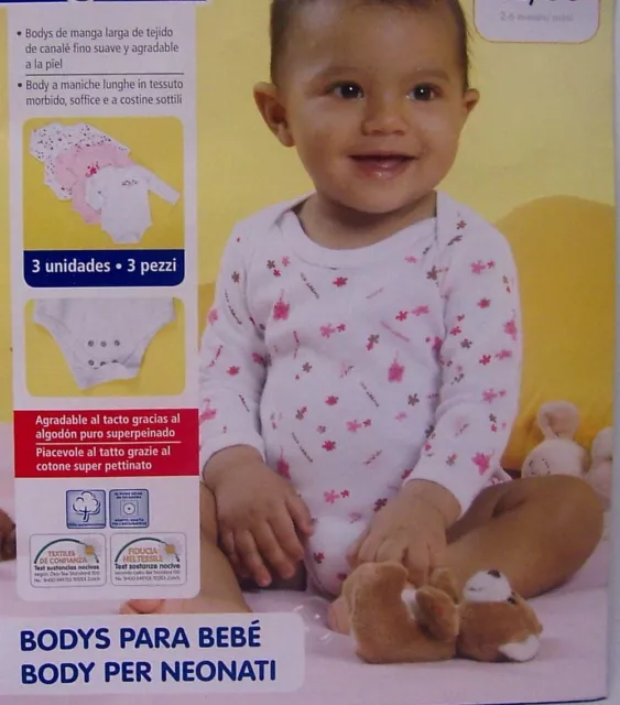 Body Baby Bodies Langarm 3 er Pack Baby Body Gr 62 68