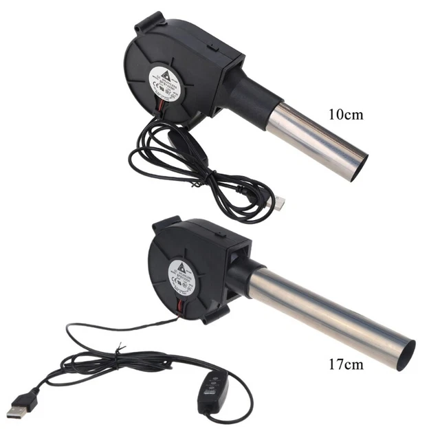 5V Usb Plug Round Head Blower High Air Volume Speed Control Outdoor Barbecue