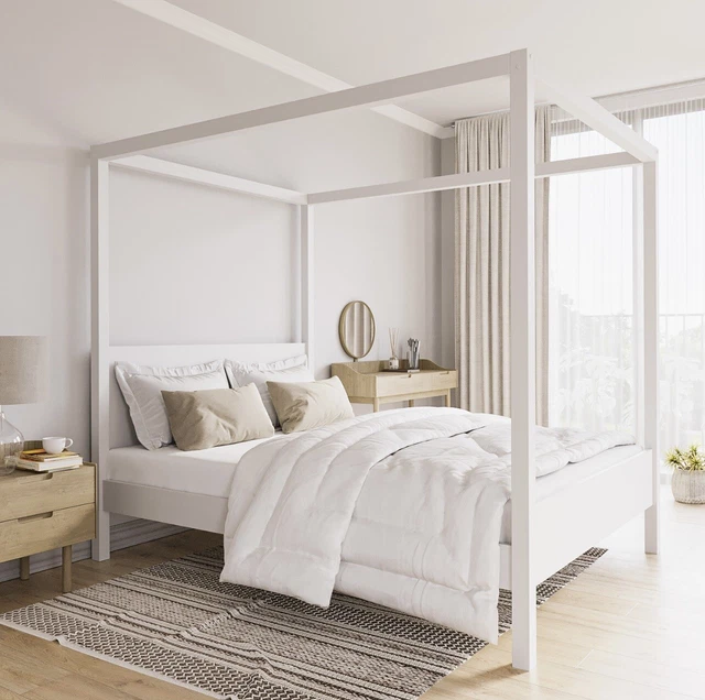 KING SIZE BED Luxury Painted in White Modern £399.95 PicClick UK