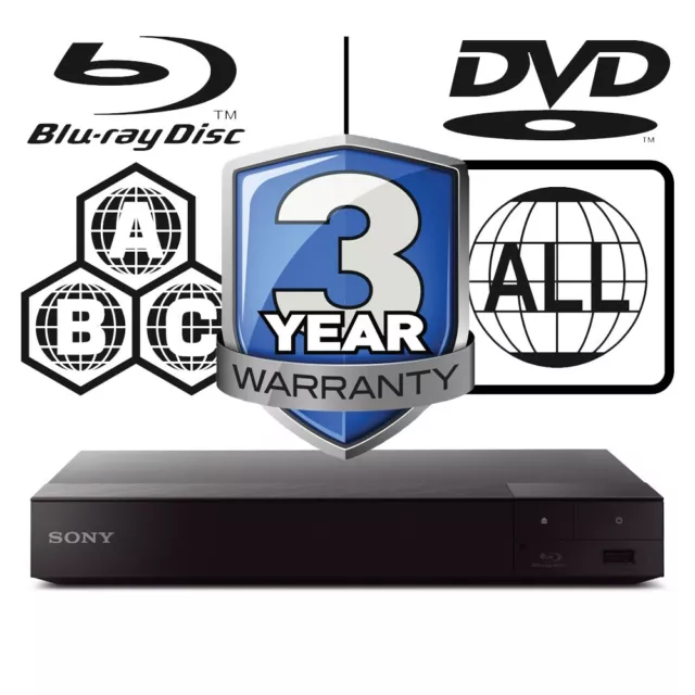 Sony Blu-ray Player BDP-S6500 4K Upscaling Multi Region All Zone Code Free