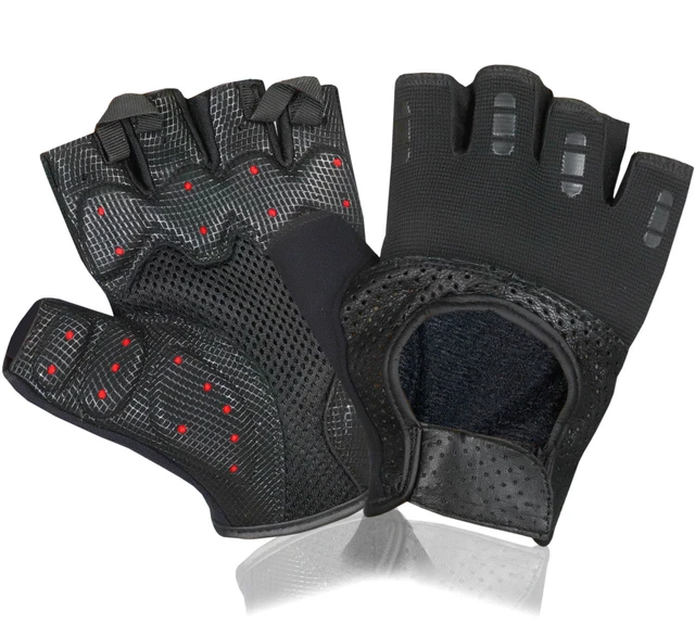 Gants d'haltérophilie cuir perforé entraînement gymnase fitness renforcement entraînement 2
