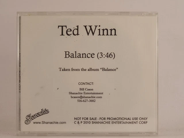 TED WINN BALANCE (E67) 1 Track Promo CD Single White Sleeve