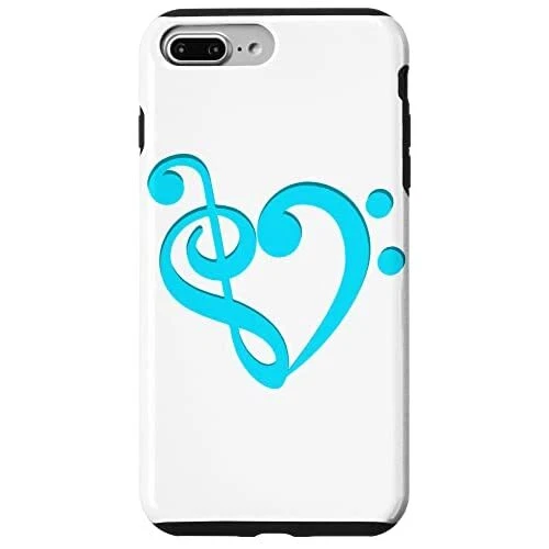 iPhone 7 Plus/8 Plus Music Heart Treble and Bass Clef Case