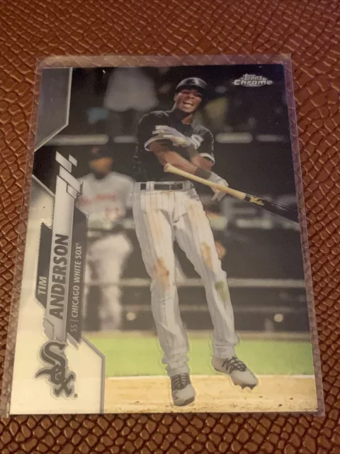 Tim Anderson 2020 Topps Chrome Baseball #90 Refractor Chicago White Sox + Prizm