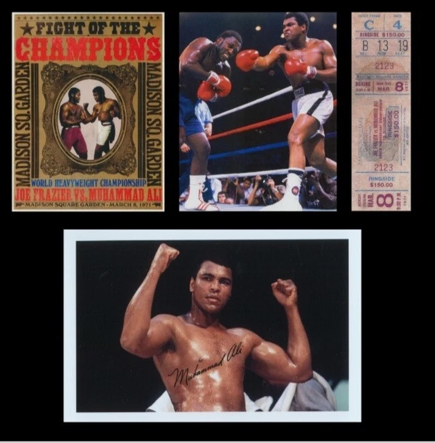Ali Vs Frazier Boxing Poster Custom Framed Print