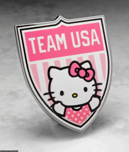 OLYMPIC PINS BADGE 2024 Paris Hello Kitty Team Usa Usoc Pink Shield 7.