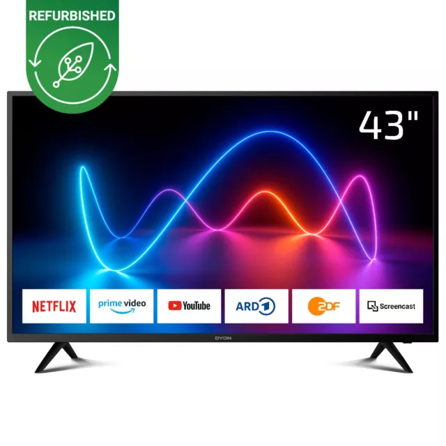 DYON Smart 43 XT 108 cm 43 Zoll Fernseher Full-HD Smart TV DVB-C/-S2/-T Netflix