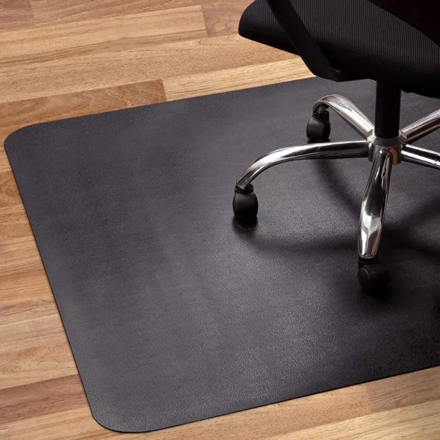 Bodenschutzmatte schwarz, Bürostuhl unterlage 120x90cm - für Laminat, Parkett, F