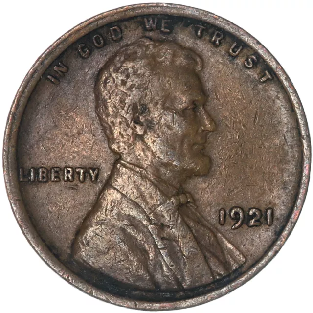 1921 Lincoln Wheat Cent Very Fine Penny VF