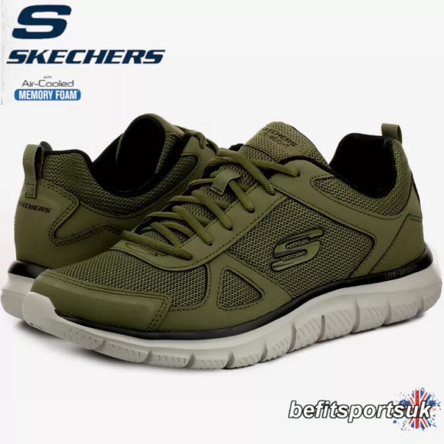 Skechers memory foam discount mens green
