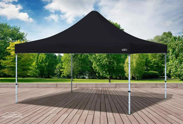 Faltpavillon Faltzelt Pavillon 4x4m Schwarz Gartenzelt Klappzelt Wasserdicht