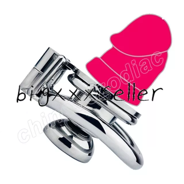 Sissy Hardcore Inverted Male Chastity Cage Key Lock Stainless Steel Device