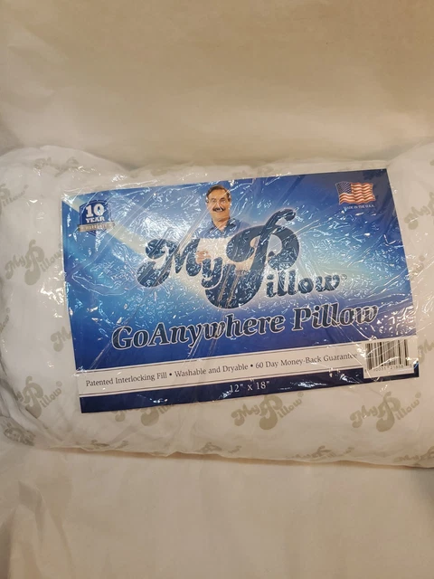 My Pillow GoAnywhere Pillow 12" x 18"  Authentic Wash & Dry Pillow Brand